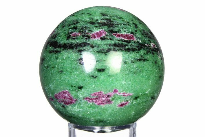 Polished Ruby Zoisite Sphere - Tanzania #315110